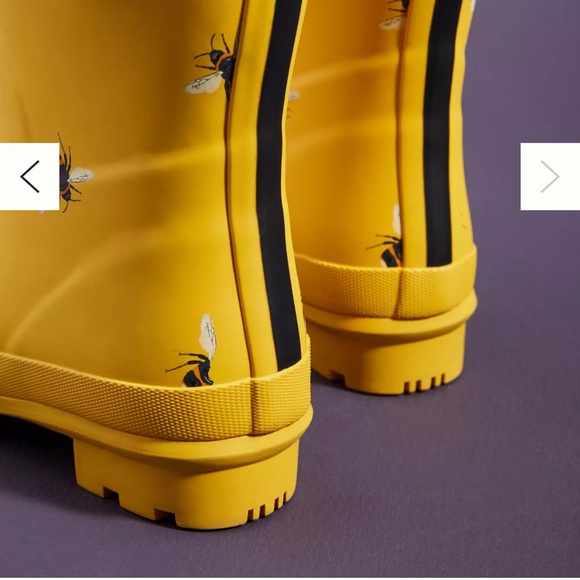 Joules Yellow Bee Molly Midi Rain Boots - Picture 3 of 13
